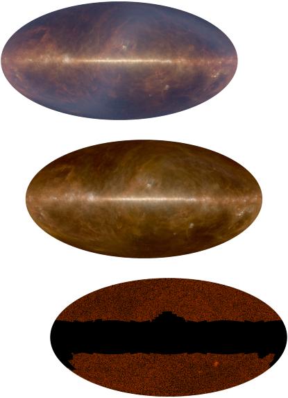Фото неба до и после вычитания переднего плана в дальнем ИК-Диапазоне