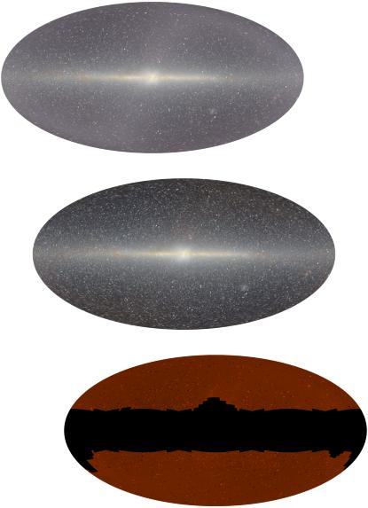 Фотографии неба в ближнем ИК-диапазоне до и после вычитания переднего плана